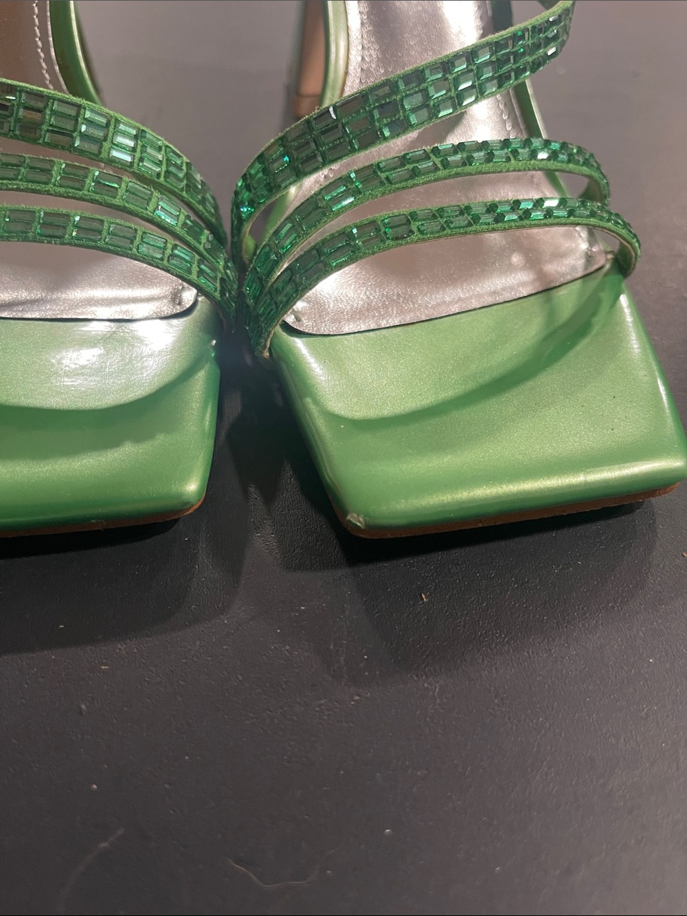 Marc Fisher Green Strappy Square-Toe Heels size 7 - Picture 5 of 14